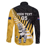 Custom New Zealand Wellington Cricket Family Matching Off Shoulder Maxi Dress and Hawaiian Shirt With Maori Pattern