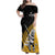 Custom New Zealand Wellington Cricket Family Matching Off Shoulder Maxi Dress and Hawaiian Shirt With Maori Pattern