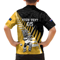 Custom New Zealand Wellington Cricket Family Matching Tank Maxi Dress and Hawaiian Shirt With Maori Pattern LT05 - Polynesian Pride