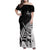 Custom New Zealand Cricket Family Matching Off Shoulder Maxi Dress and Hawaiian Shirt With Maori Pattern