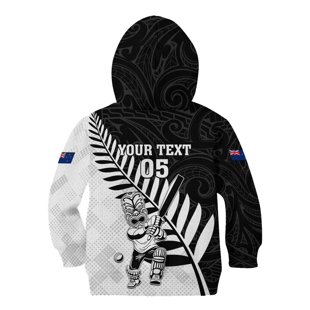 Custom New Zealand Cricket Kid Hoodie With Maori Pattern