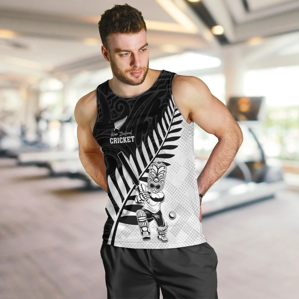 Custom New Zealand Cricket Men Tank Top With Maori Pattern