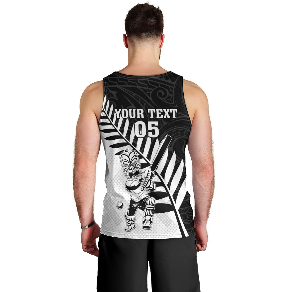 Custom New Zealand Cricket Men Tank Top With Maori Pattern
