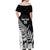 Custom New Zealand Cricket Off Shoulder Maxi Dress With Maori Pattern