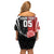 New Zealand And England Rugby Custom Off Shoulder Short Dress Maori Tiki With Red Rose Together