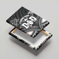 Happy Father's Day Canvas Wall Art I Love You Dad Polynesian Style