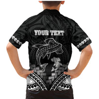 Personalised Happy Father's Day Family Matching Mermaid Dress and Hawaiian Shirt I Love You Dad Polynesian Style