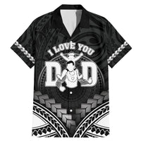 Personalised Happy Father's Day Family Matching Mermaid Dress and Hawaiian Shirt I Love You Dad Polynesian Style