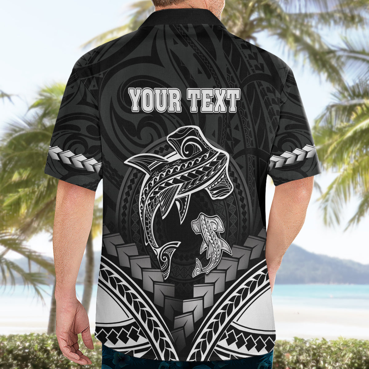 Personalised Happy Father's Day Hawaiian Shirt I Love You Dad Polynesian Style