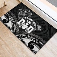 Happy Father's Day Rubber Doormat I Love You Dad Polynesian Style LT05 - Polynesian Pride