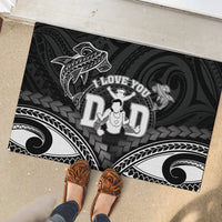Happy Father's Day Rubber Doormat I Love You Dad Polynesian Style LT05 - Polynesian Pride