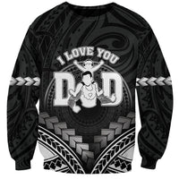 Personalised Happy Father's Day Sweatshirt I Love You Dad Polynesian Style