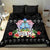Guam Chamorro Bedding Set Tribal Latte Stone With Dolphins Black