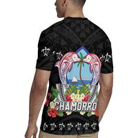 Guam Chamorro Rugby Jersey Tribal Latte Stone With Dolphins Black