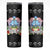 Guam Chamorro Skinny Tumbler Tribal Latte Stone With Dolphins Black