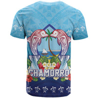 Guam Chamorro T Shirt Tribal Latte Stone With Dolphins Blue