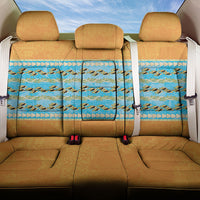 Hawaii Humuhumu Fish Maile Pikake Lei Back Car Seat Cover Tribal Tapa Orange Version