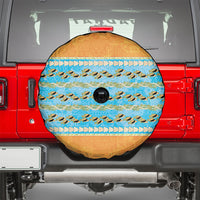 Hawaii Humuhumu Fish Maile Pikake Lei Spare Tire Cover Tribal Tapa Orange Version