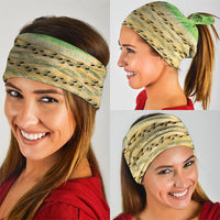 Hawaii Humuhumu Fish Maile Pikake Lei Neck Gaiter Tribal Tapa Green Version