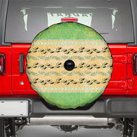 Hawaii Humuhumu Fish Maile Pikake Lei Spare Tire Cover Tribal Tapa Green Version