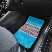 Hawaii Humuhumu Fish Maile Pikake Lei Car Mats Tribal Tapa Blue Version