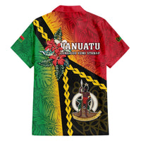 Happy Vanuatu Constitution Day Family Matching Off Shoulder Short Dress and Hawaiian Shirt Flag Style With Sand Drawing Pattern LT05 - Polynesian Pride
