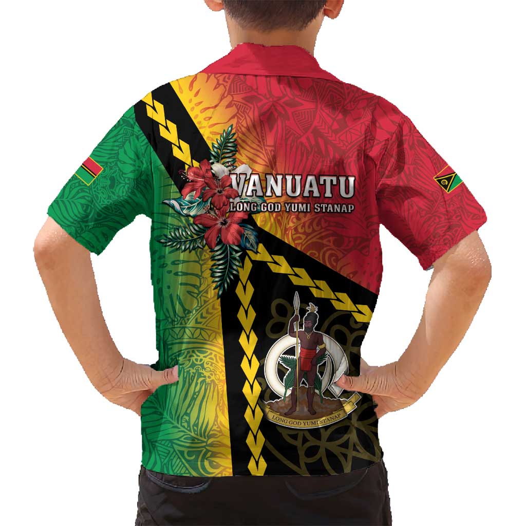 Happy Vanuatu Constitution Day Family Matching Summer Maxi Dress and Hawaiian Shirt Flag Style With Sand Drawing Pattern LT05 - Polynesian Pride