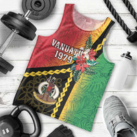 Happy Vanuatu Constitution Day Men Tank Top Flag Style With Sand Drawing Pattern LT05 - Polynesian Pride
