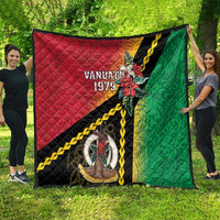 Happy Vanuatu Constitution Day Quilt Flag Style With Sand Drawing Pattern LT05 - Polynesian Pride