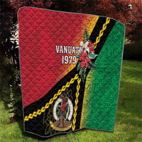 Happy Vanuatu Constitution Day Quilt Flag Style With Sand Drawing Pattern LT05 - Polynesian Pride