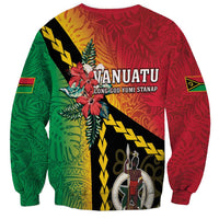 Happy Vanuatu Constitution Day Sweatshirt Flag Style With Sand Drawing Pattern LT05 - Polynesian Pride