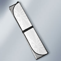Tokelau White Sunday Auto Sun Shade Elegant Hibiscus Polynesian Tribal Pattern LT05 - Polynesian Pride