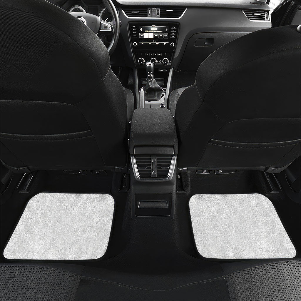 Tokelau White Sunday Car Mats Elegant Hibiscus Polynesian Tribal Pattern