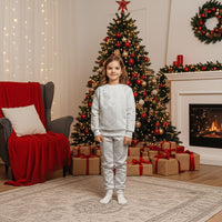 Tokelau White Sunday Christmas Pajama Set Elegant Hibiscus Polynesian Tribal Pattern LT05 Kid White - Polynesian Pride