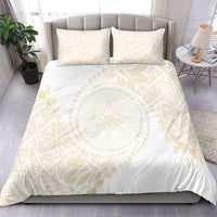 Tonga White Sunday Bedding Set Lotu Tamaiti Tongan Kupesi Pattern LT05 - Polynesian Pride