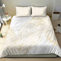 Tonga White Sunday Bedding Set Lotu Tamaiti Tongan Kupesi Pattern LT05 - Polynesian Pride