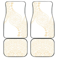 Tonga White Sunday Car Mats Lotu Tamaiti Tongan Kupesi Pattern LT05 - Polynesian Pride