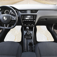 Tonga White Sunday Car Mats Lotu Tamaiti Tongan Kupesi Pattern LT05 Set 2pcs - Front Beige - Polynesian Pride