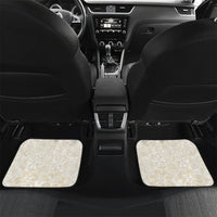 Tonga White Sunday Car Mats Lotu Tamaiti Tongan Kupesi Pattern LT05 Set 2pcs - Back Beige - Polynesian Pride