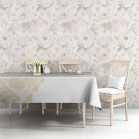 Tonga White Sunday Tablecloth Lotu Tamaiti Tongan Kupesi Pattern