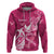 Breast Cancer Awareness Hoodie Ribbon Polynesian Pattern Pink Version LT05 Pullover Hoodie Pink - Polynesian Pride