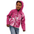 Breast Cancer Awareness Kid Hoodie Ribbon Polynesian Pattern Pink Version LT05 - Polynesian Pride