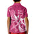 Breast Cancer Awareness Kid Polo Shirt Ribbon Polynesian Pattern Pink Version LT05 - Polynesian Pride