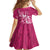 Breast Cancer Awareness Kid Short Sleeve Dress Ribbon Polynesian Pattern Pink Version LT05 - Polynesian Pride