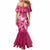 Breast Cancer Awareness Mermaid Dress Ribbon Polynesian Pattern Pink Version LT05 - Polynesian Pride