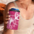 Personalized Breast Cancer Awareness 4 in 1 Can Cooler Tumbler Ribbon Polynesian Pattern Pink Version