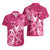 Personalized Breast Cancer Awareness Hawaiian Shirt Ribbon Polynesian Pattern Pink Version LT05 - Polynesian Pride