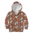 Hawaii Vintage Brown Hibiscus Tapa Pattern Kid Hoodie