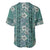 Hawaii Vintage Green Hibiscus Tapa Pattern Baseball Jersey