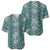 Hawaii Vintage Green Hibiscus Tapa Pattern Baseball Jersey